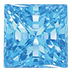 6mm - Faceted Princess Cut Passion Topaz