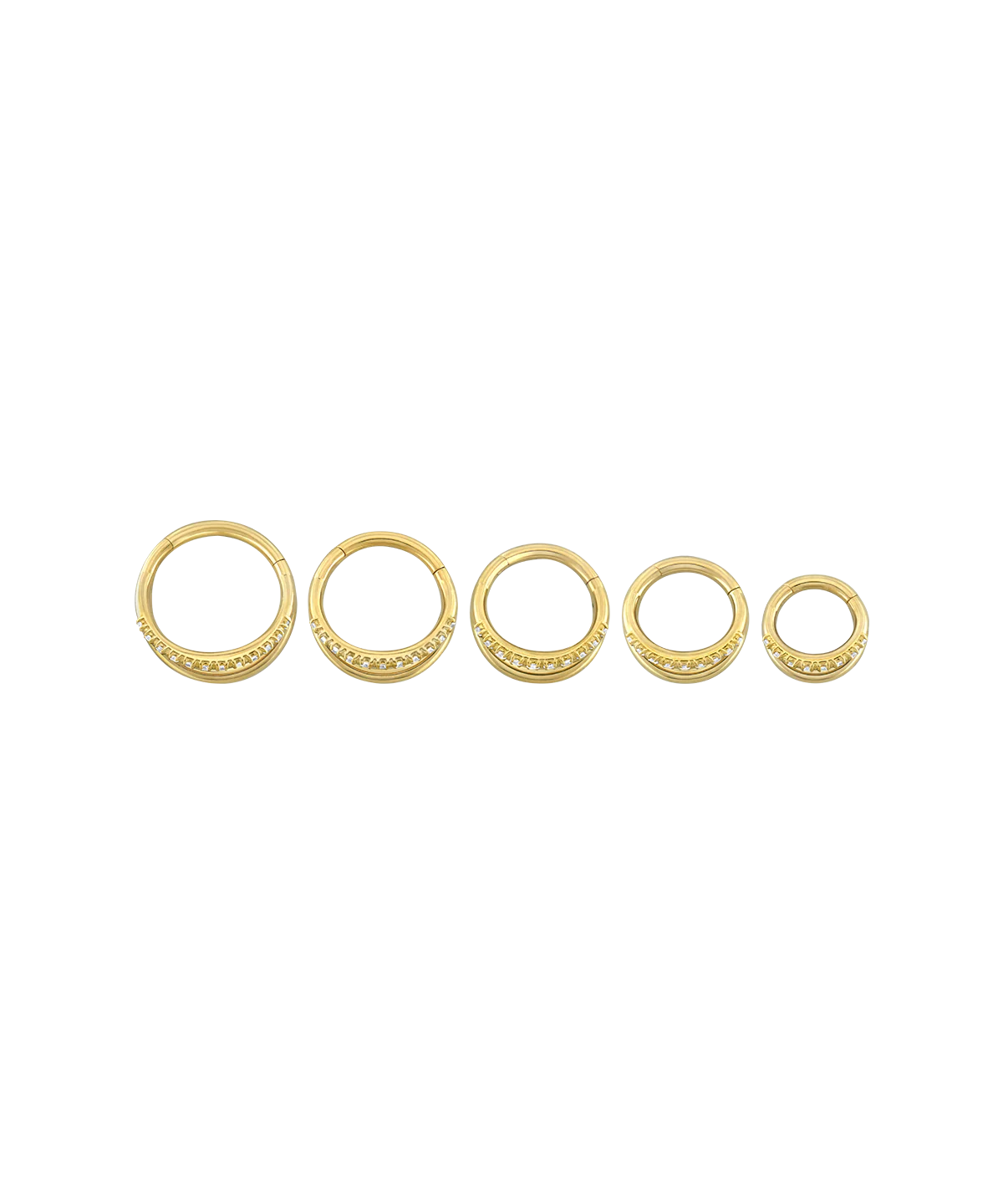 Gemmed Double Hoop Clicker - Image 3