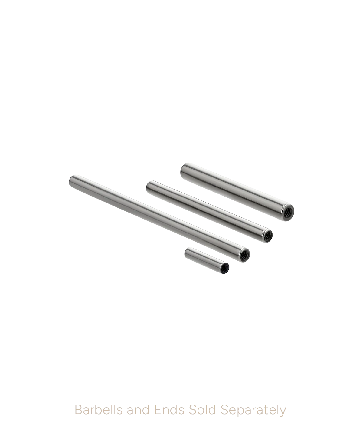 Threaded Barbell Shaft - Titanium - 10g to 18g - Overstock