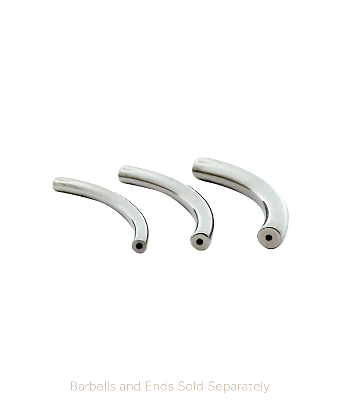 Threadless Curved Shaft - Titanium - Overstock